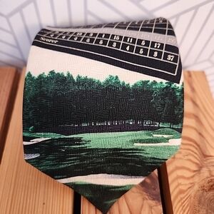 Pinehurst Golf 100% Silk Tie Scorecard Course Layout Course No. 2 Vintage Tie